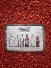 Coca-Cola Flaschen Blechpostkarte 15 x 10 cm