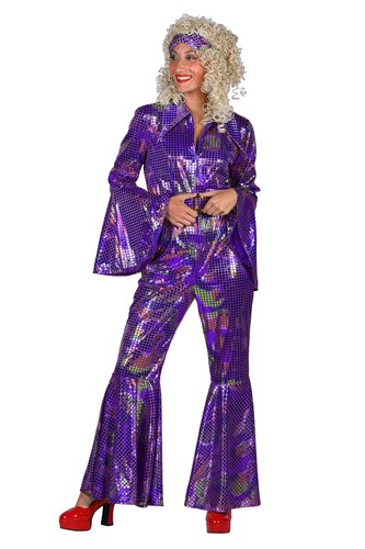 Catsuit disco 70er - jahre, lila