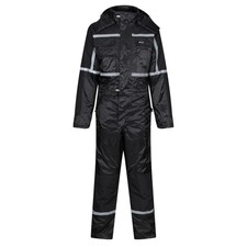 Regatta Pro schwarz wasserdichter isolierter gepolsterter Winteroverall für Herren #TRA225