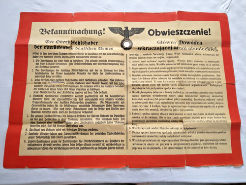 Bekanntmachung polen feldzug - bekanntmachung,