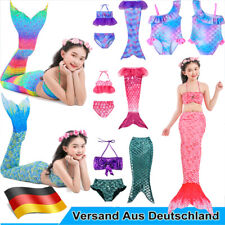 Kinder Mädchen Meerjungfrau Schwanzflosse Sommer Bademode Bikini Set Badeanzug