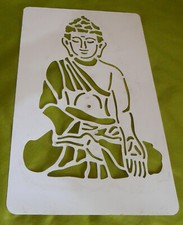 Stabile Schablone Wandtattoo "Buddha" ca. 21x34 cm, Wiederverwendbar