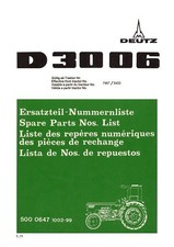 Deutz D 3006 Ersatzteilliste