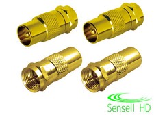 4 F-Stecker Koax Stecker SAT