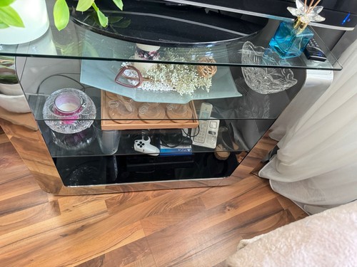 Glas tisch 100cm - glas,
