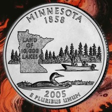 Quarter Dollar Minnesota 2005