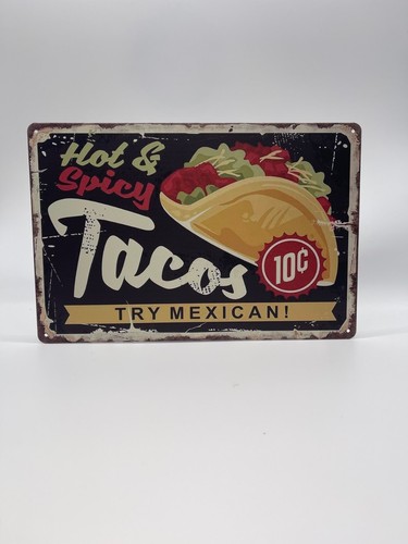 Blechschild tacos 20x30cm - tacos,