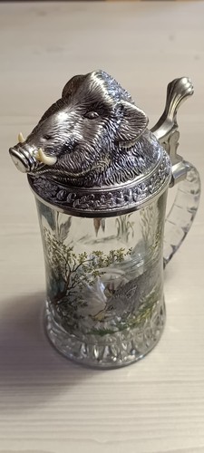 Glas bierkrug mit - glas,