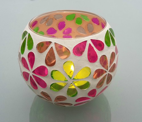 Teelichtglas mosaik teelicht - teelichtglas,