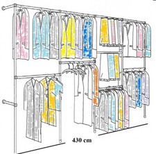 Kleiderständer 430 cm br. Wandregal Kleiderschrank Ankleidezimmer Garderobe W.18