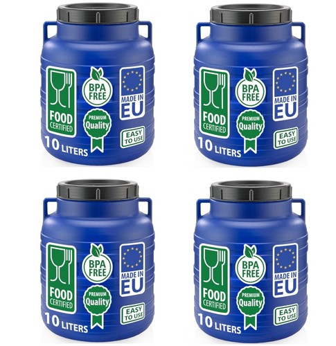 4er set weithalsfass liter - 10,