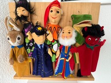 Original Steiff 7 Handpuppen Vintage - Knopf mit Fahne