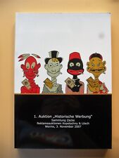 1. Wormser Reklame Auktion Auktionkatalog 3.11.2007 Sammlung Zacke