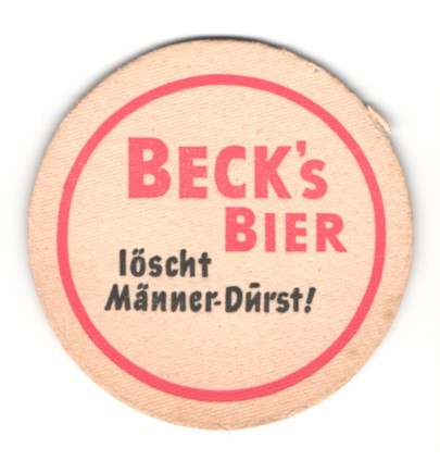 Bierdeckel beck bier - beck´s,