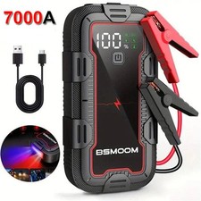 12V Car Jump Starter 7000A Peak Auto Battery Booster Pack Power Bank LED Light