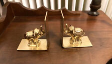 Paar alte Buchstützen Elefanten massiv Messing Vintage elegante Deko 