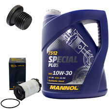 Motoröl Set 10W-30 5 Liter + Ölfilter SH 4047 L + Schraube für Audi A6 A8 4.2FSI