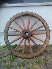 Antike alte Holzräder Wagenräder Speichenräder Eisenbereift 100cm