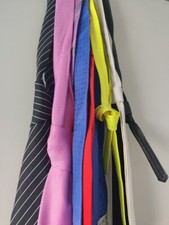 7 Krawatten, verschiede Farbe, aus 100%, Leder und Polyester