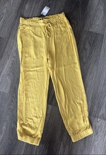 Hose Chino Jogger Viskose Gelb