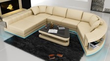 Ledersofa Couch Wohnlandschaft