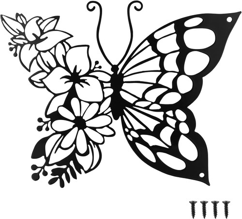 Wanddeko metall schmetterling - wanddeko,