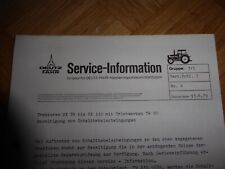 Service-Information Deutz-Fahr Schalthebelschwingungen DX 85 bis DX 110