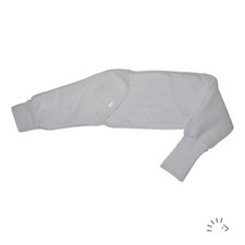 Bolero Armwärmer für Schlafsack & Trage aus Bio Baumwollvlies kbA Grau melange