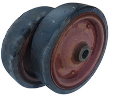 2x Laufrad Rolle Rad Hartgummi DDR VEB Laufräder Leipzig 200x50 TGL 20- 357 450,