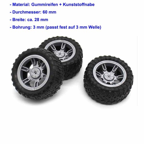 60mm gummi modell auto - 60mm, rad
