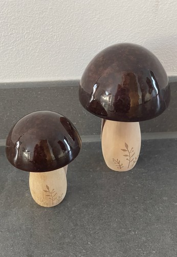 2er set deko holz keramik - set,