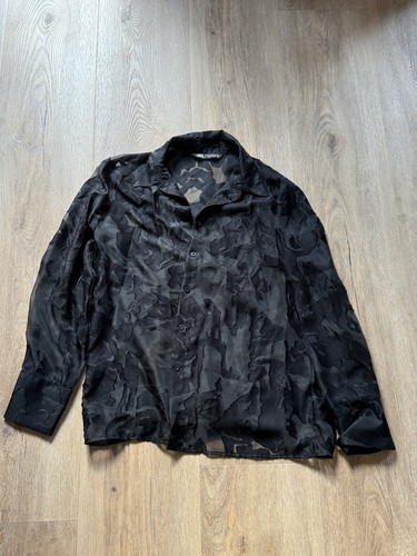 Schwarze ausbrenner bluse zara - bluse,
