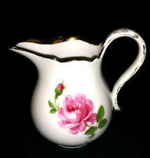 Meissen großer Sahnegiesser Milchkännchen rote Rose 19. Jahrhundert