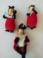 Ostern Deko Osterstrauch Jahreszeitentisch Puppe Familie Marienkäfer H:10-12cm