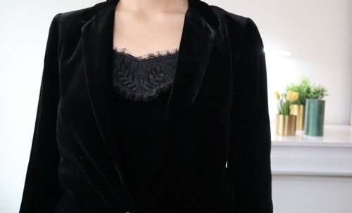 Zara samtblazer schwarz neu - xs,