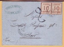 ###++ AD Elsaß-Lothringen 5 PAAR BRIEF , Stpl. SENNHEIM , BPP-GEPRÜFT, DEKORATIV