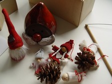 Konvolut niedlicher Wichtel Dekofiguren, ein dicker aus Ton, 800 gr, 5 kleine...