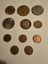 Lot alte Münzen Queen  Elisabeth  King Georg England, Canada, Cayman Ilands 