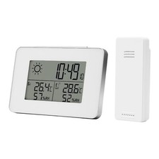 Homcoice Wetterstation Funk Thermometer Uhr Feuchteanzeige Innen Außen