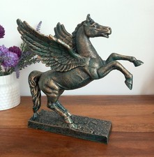 Eisenfigur Pegasus Skulptur Figur Pferd Tierfigur Statue Hengst Mythologie Deko