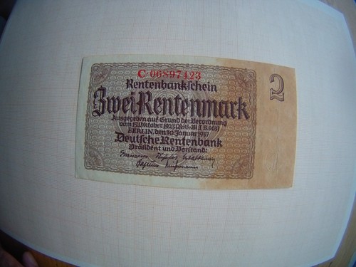 Rentenbankschein zwei - rentenbankschein,