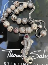 Thomas Sabo Luxus Karma Bead Kette &Riesen Sabo Koi und 19 Sabo Edel Beads Neu