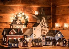 LED Holzhaus Weihnachten Haus