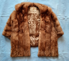 Nerzstola hellbraun, Echtpelz