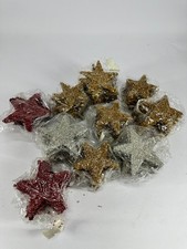 120x Glitter Sterne Hänge Deko Ladenauflösung Flohmarkt Sonderposten Restposten