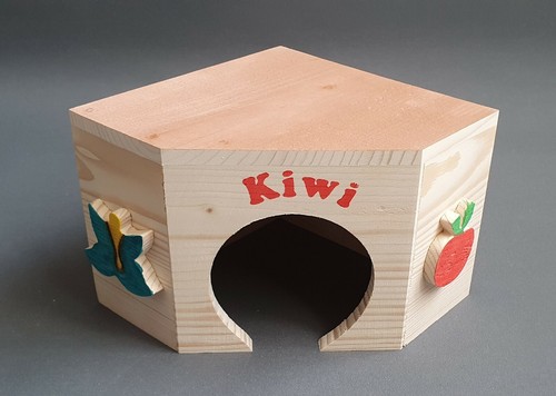 Hamster eck holzhaus braun - eck,