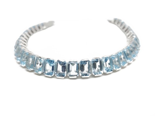 Himmelblau topas armband - himmelblau,
