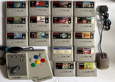 Nintendo SNES Sammlung – 16 Spiele + Zubehör (Score Master, SNES Maus) – Klassik