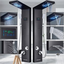 Duschpaneel Edelstahl LED