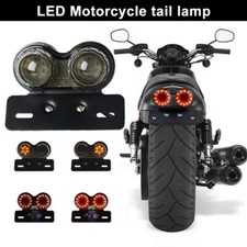 LED Motorrad Rücklicht Blinker Bremslicht + E-geprüft Nummernschild Heckleuchte